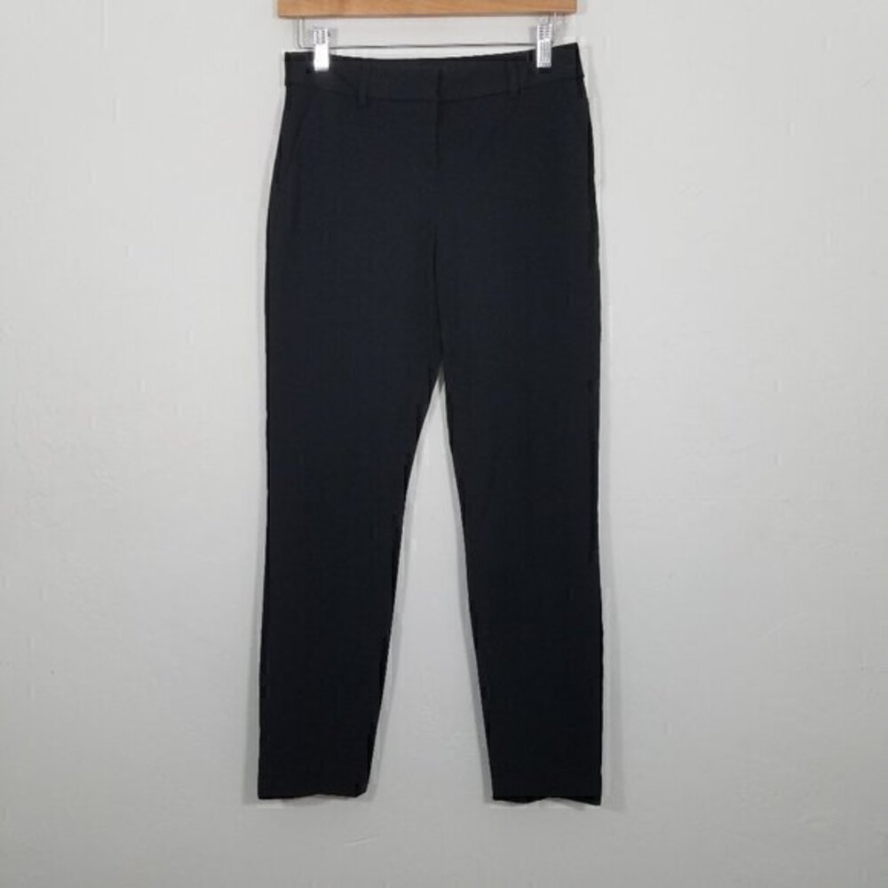Express Columnist Ankle Mid Rise Stretch Dress Pants Black Size 2